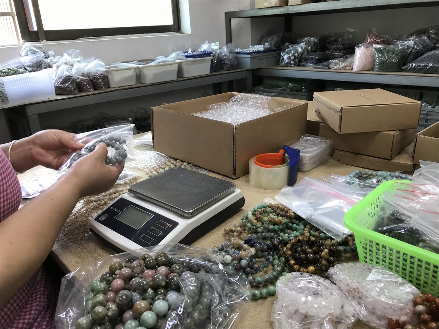 Natural stone wholesale packing and dispatch workbench